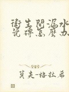 卫生间漏水不拆瓷砖怎么办