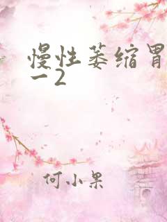 慢性萎缩胃炎c一2