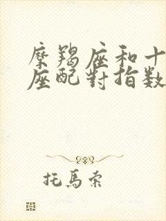 摩羯座和十二星座配对指数