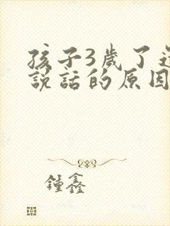 孩子3岁了还不说话的原因