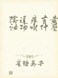 阴道痒有黄色分泌物吃什么药