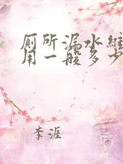 厕所漏水维修费用一般多少钱