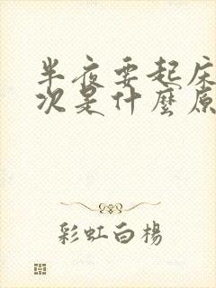 半夜要起床尿一次是什么原因