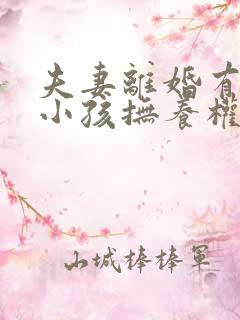 夫妻离婚有两个小孩抚养权怎么判