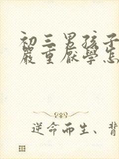 初三男孩子叛逆严重厌学怎么办