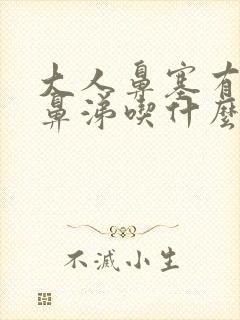 大人鼻塞有浓黄鼻涕吃什么药