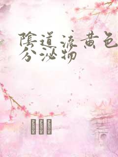 阴道流黄色液体分泌物