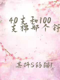 40支和100支棉哪个舒服