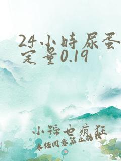 24小时尿蛋白定量0.19