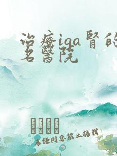 治疗iga肾的名医院