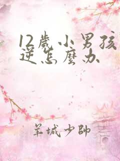 12岁小男孩叛逆怎么办