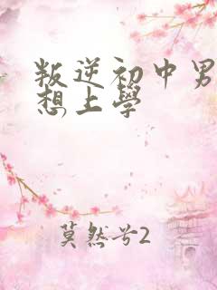 叛逆初中男孩不想上学