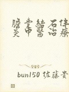 胆囊结石伴胆囊炎中医治疗