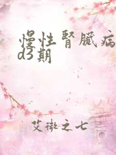 慢性肾脏病ckd3期