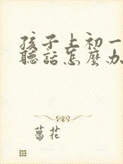 孩子上初一了不听话怎么办