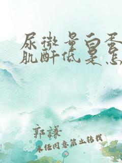 尿微量白蛋白/肌酐低是怎么回事