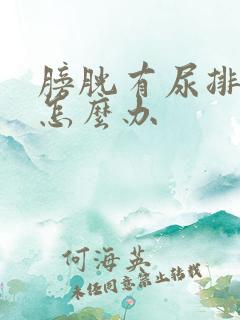 膀胱有尿排不出怎么办