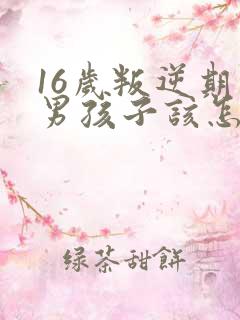 16岁叛逆期的男孩子该怎样去沟通教育