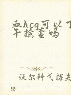 血hcg可以下午检查吗