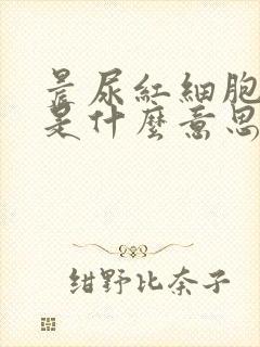 晨尿红细胞形态是什么意思