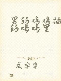 男的鸡鸡插入女的鸡鸡里