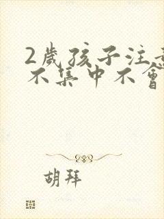 2岁孩子注意力不集中不会说话