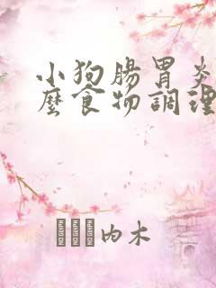 小狗肠胃炎吃什么食物调理