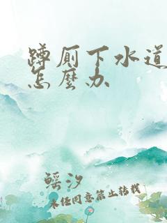 蹲厕下水道反味怎么办