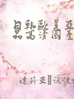 日韩欧美亚洲精品高清国产