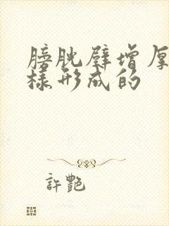 膀胱壁增厚是怎样形成的