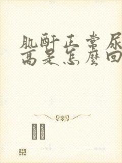 肌酐正常尿蛋白高是怎么回事