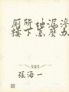 厕所地漏渗水到楼下怎么办