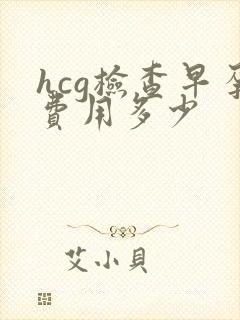 hcg检查早孕费用多少