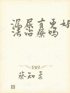 漏尿有更好的办法治疗吗