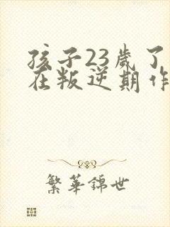 孩子23岁了还在叛逆期作为家长应该怎么做