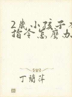 2岁小孩子不听指令怎么办