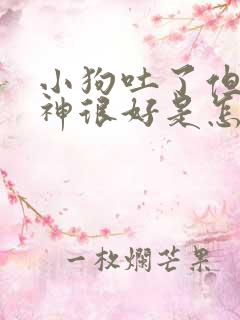 小狗吐了但是精神很好是怎么回事