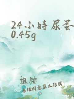24小时尿蛋白0.45g