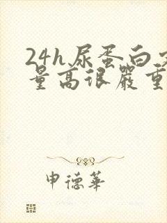 24h尿蛋白定量高很严重吗