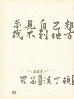 梦见自己想小便找不到地方