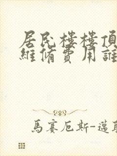 居民楼楼顶漏水维修费用谁来承担