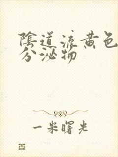 阴道流黄色水状分泌物