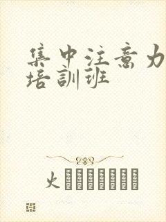 集中注意力训练培训班