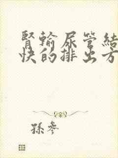 肾输尿管结石最快的排出方法