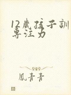 12岁孩子训练专注力