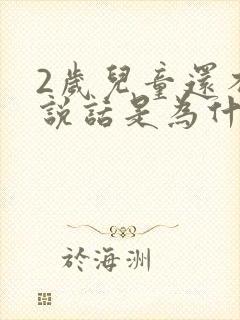 2岁儿童还不会说话是为什么