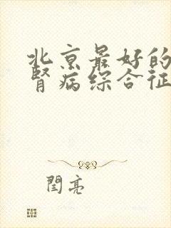 北京最好的专治肾病综合征的医院