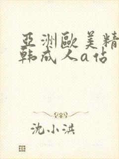 亚洲欧美精品日韩成人a站