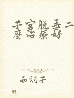 子宫脱垂二级怎么治疗好