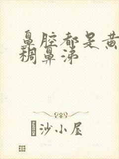 鼻腔都是黄色粘稠鼻涕